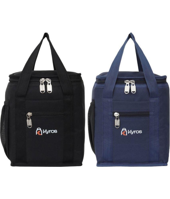 Kyros Blue Polyester Lunch Bag Pack of 2 - Blue