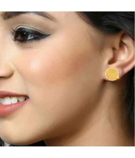 Vighnaharta Elegant Twinkling Beautiful Gold Plated Screw back Jumbo Studs Earring for Women and Girls   [VFJ1618ERG ] - Golden