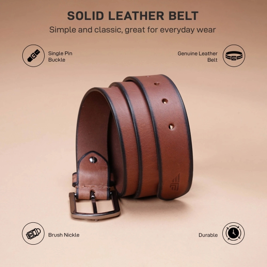 Red Tape Casual Leather Belt For Men | Solid Leather Belt | Classic and Durable