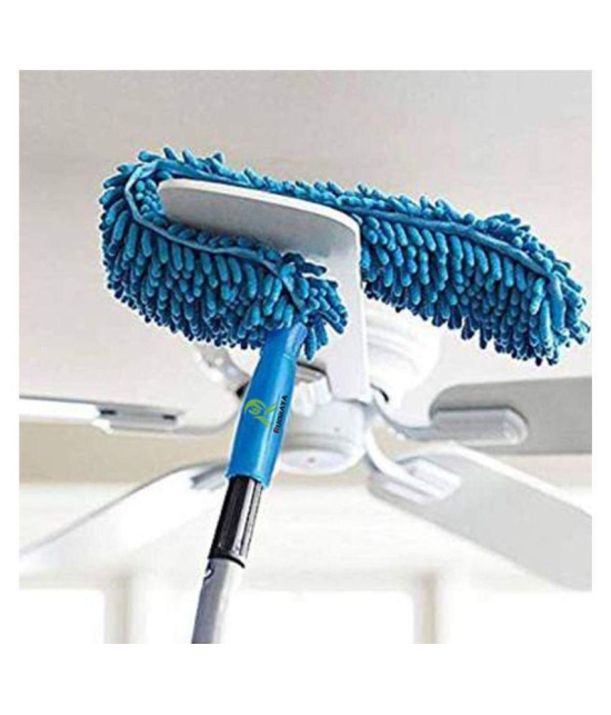 Saleh - Flexible Microfiber Cleaning Duster for Home, Kitchen, Car, Ceiling, and Fan with Extendable Handle (1U) Assorted Color