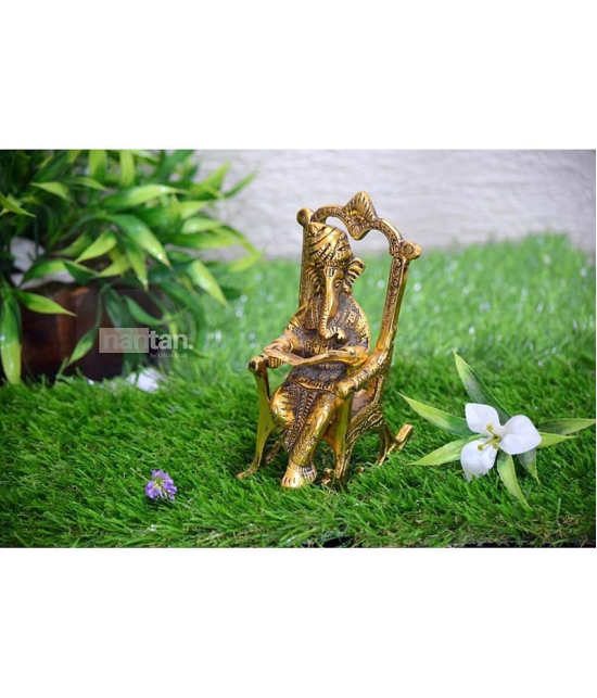 TISYAA - Brass Lord Ganesha Idol ( 15 cm )