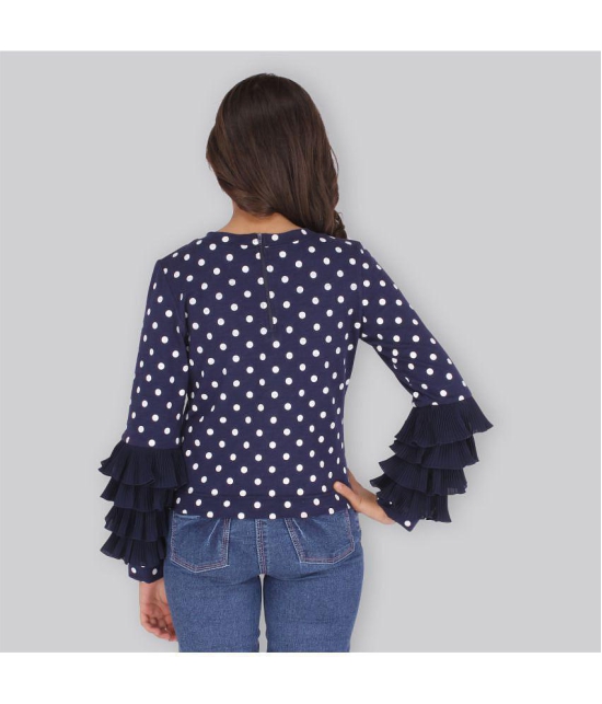 Cutecumber - Navy Georgette Girls Top ( Pack of 1 ) - None