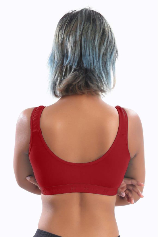 Women Hug Sports Bra Maroon