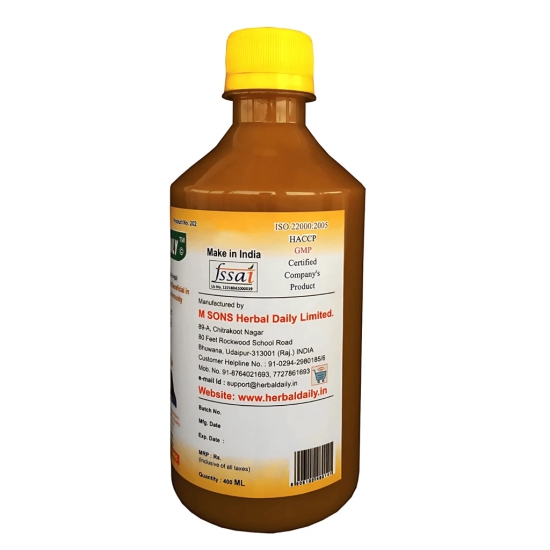 Herbal Daily Haldi | 4X Immunity Action | Joint Support Supplement | Allergy Asthma Arthritis Care Juice Ayurvedic 400Ml 1 Bottle