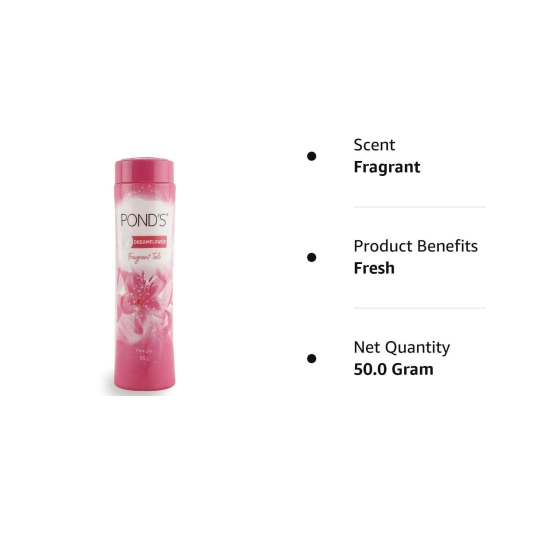 POND'S Dreamflower Fragrant Talc with Vitamin B3|| Pink Lily 50 g