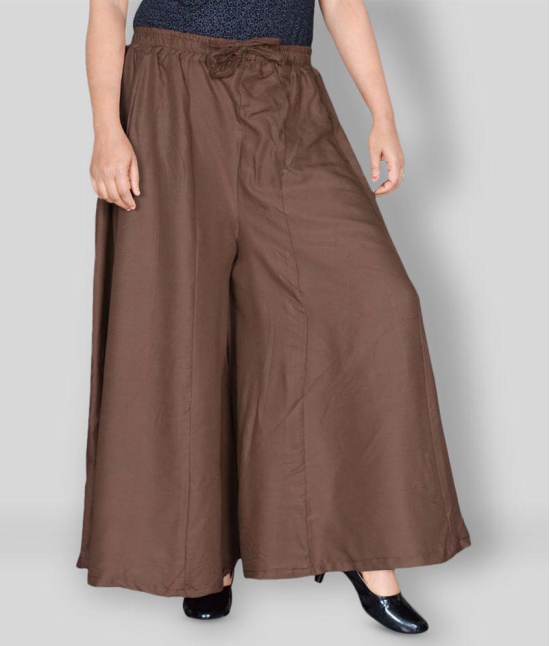 Sttoffa - Brown Rayon Flared Womens Palazzos ( Pack of 1 ) - 50