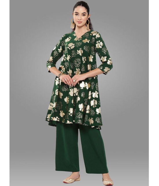 Janasya - Green A-line Crepe Womens Stitched Salwar Suit ( Pack of 1 ) - None