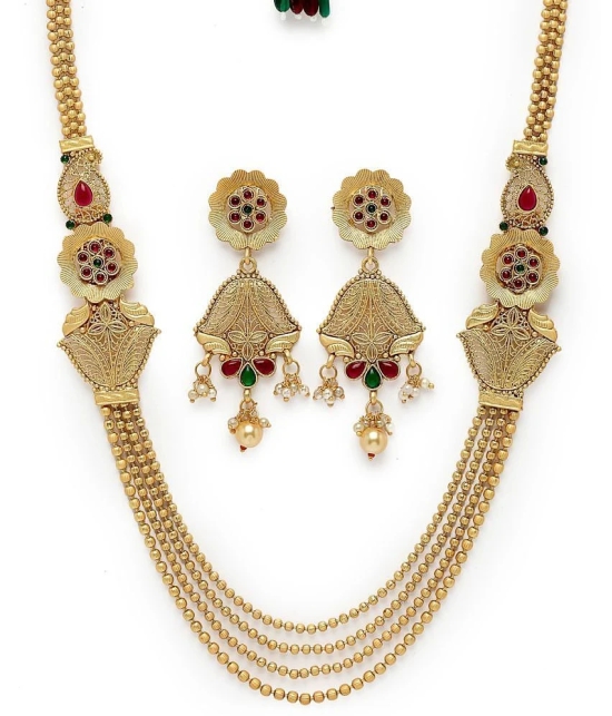 Sukkhi Gold Alloy Necklace Set ( Pack of 1 ) - Gold