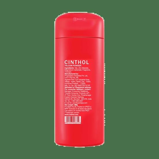 Cinthol Original Talc - Antiperspirant, Germ Protection, Lasting Fragrance, 300 G