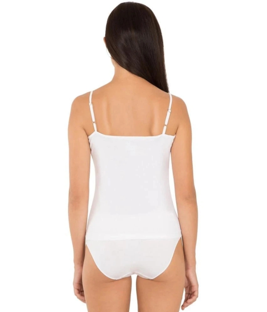 Jockey 1487 Women's Super Combed Cotton Rib Camisole with Adjustable Straps - White - None