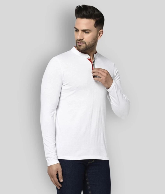 Glito - White Cotton Blend Regular Fit Mens T-Shirt ( Pack of 1 ) - None