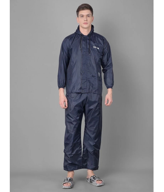 Dollar Blue Polyester Mens Rain Suit ( Pack of 1 ) - L