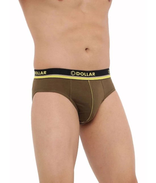 Pack of 3 Dollar Bigboss Assorted Solid Cotton Blend Men Brief - L