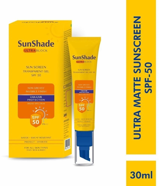 Leeford Sunshade Ultra Block Sunscreen Gel SPF- 50 UVA/UVB,30ml for Women & Men