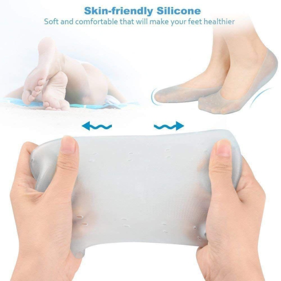 Arshalifestyle  Anti Crack silicone Gel Foot Protector Moisturizing Socks