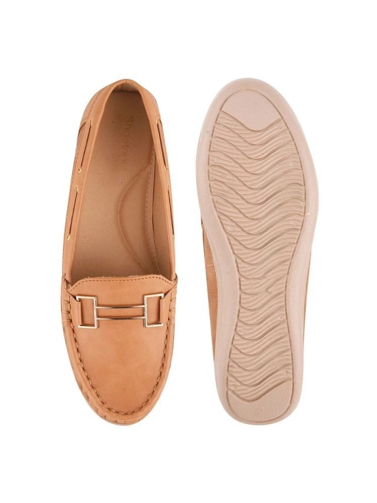 Shoetopia Tan Womens Loafers - None