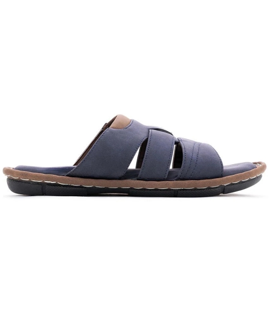 KHADIM - Blue Mens Slide Flip Flop - None