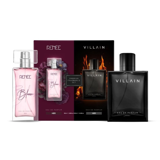 RENEE x VILLAIN Eau De Parfum Premium Fragrance Set, Bloom 50ml & Classic 100ml