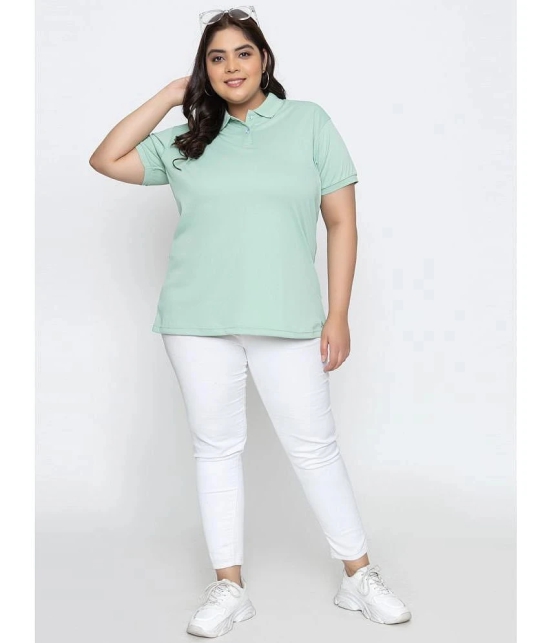 YHA - Mint Green Cotton Blend Regular Fit Womens T-Shirt ( Pack of 1 ) - None