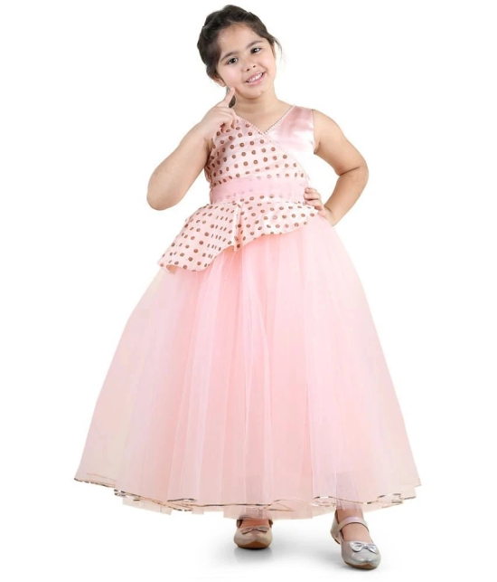 Toy Balloon Kids Peach Net Girls Gown ( Pack of 1 ) - None