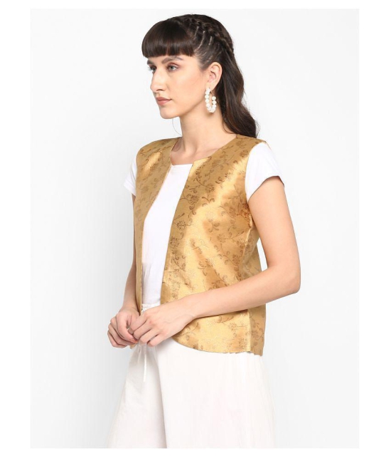 Hangup Silk Gold Ethnic Jacket - L