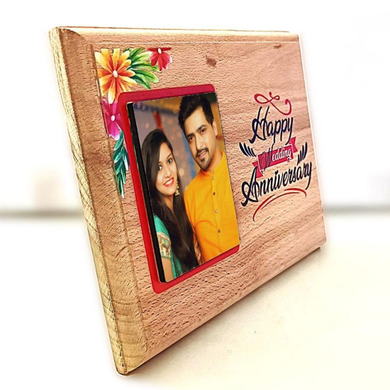 Achchha Gift Personalized Wooden Photo Frame Gift for Anniversary - eco friendly zero plastic gift