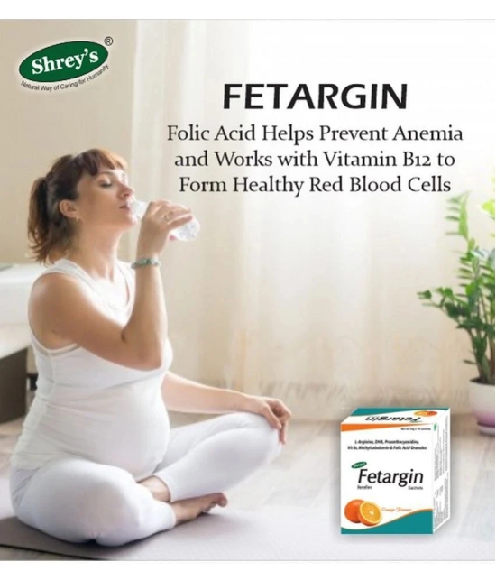 Shreys Fetargin Sachets With L-arginine, Vitamin B12 & DHA 65 gm Minerals Powder