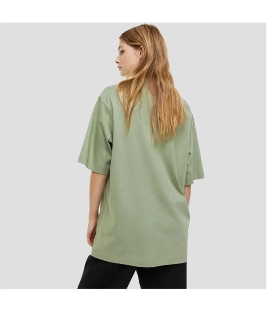 AKTIF - Mint Green Cotton Loose Fit Womens T-Shirt ( Pack of 1 ) - None