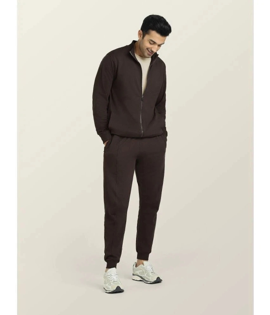 XYXX - Brown Cotton Blend Regular Fit Mens Tracksuit ( Pack of 1 ) - XL