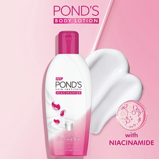 Ponds Triple Vitamin Moisturising Lotion - Silky Smooth Skin, Vitamins B3, E & C, 90 Ml