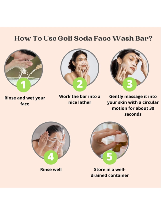 Goli Soda All Natural Probiotics Face Wash Soap Pack Of Two