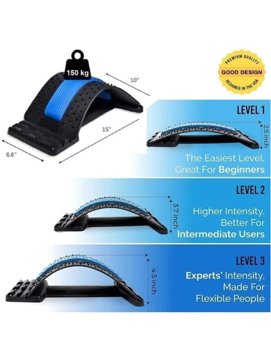 HORSE FIT Back Pain Relief Product Back Stretcher, Spinal Back Relaxation Device, Multi-Level Lumbar Region Back Support for Lower & upper muscle - Assorted