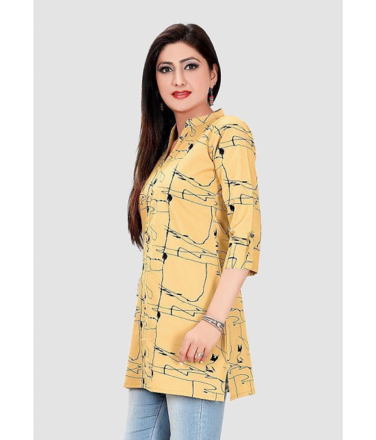 Meher Impex - Mustard Cotton Blend Womens Tunic ( Pack of 1 ) - None