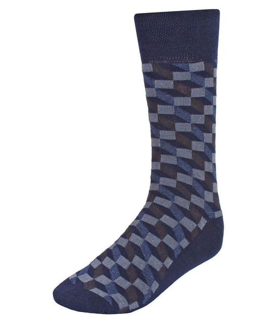 Creature - Cotton Men's Printed Multicolor Full Length Socks ( Pack of 3 ) - Blue