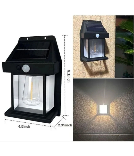 MAGNIQUE Solar Wall Lantern with 3 Modes & Motion Sensor, Waterproof Exterior Lighting with Clear Panel Premium Lamps (Pack of 1)\n - Assorted