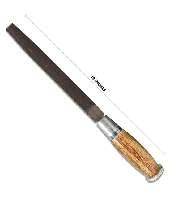 Amb File Wooden Handle Steel Cut Half Round 12 Inches