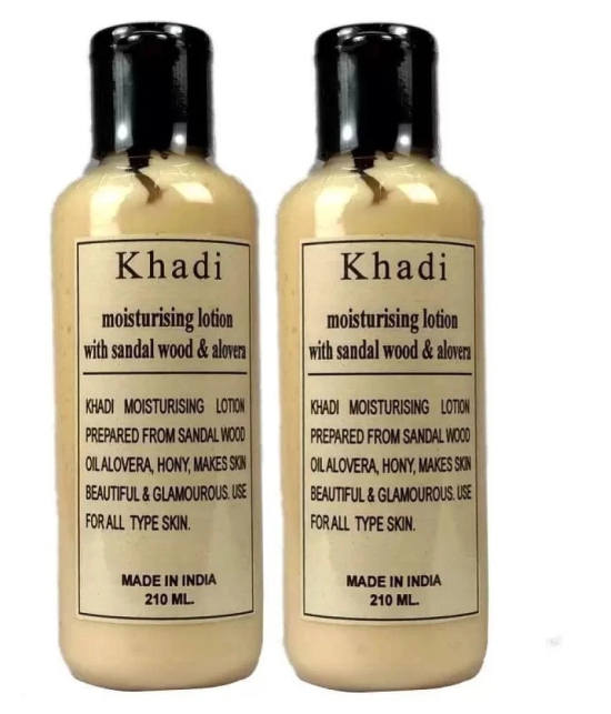 Khadi Herbal Sandalwood Alovera Moisturizer Moisturizer 210 ml Pack of 2