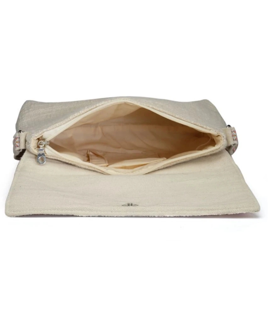 Anekaant Off White Cotton Sling Bag - Off White