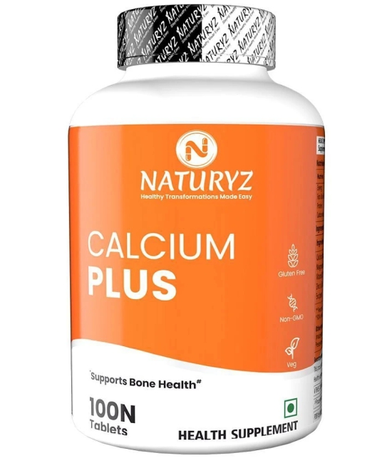 NATURYZ Calcium Plus with Calcium Citrate, Vitamin D, zinc, Magnesium for Bone Health - 100 Tablets