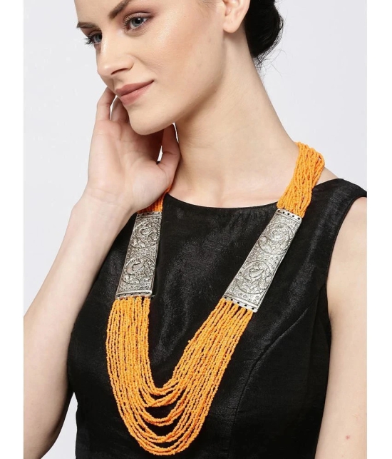 YOUBELLA Orange Alloy Necklace ( Pack of 1 ) - Orange