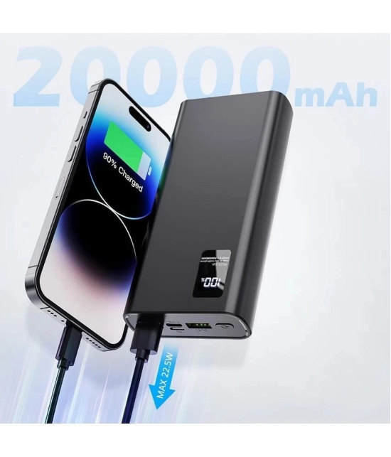 DIGIMATE 20000 -mAh 22.5W Li-Polymer Power Bank - Black