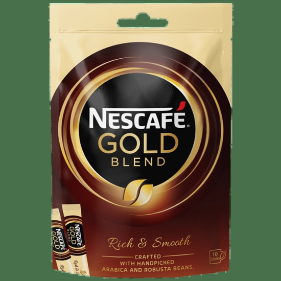 Nescafe Gold Gold Blend Instant Coffee - With Arabica Ground, 1.5 G (10 Sticks X 1.5 G Each)