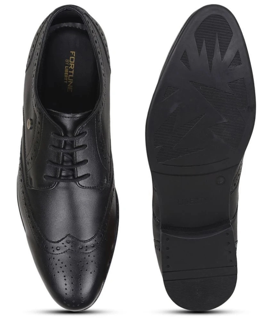 Liberty - Black Mens Brogue Formal Shoes - None