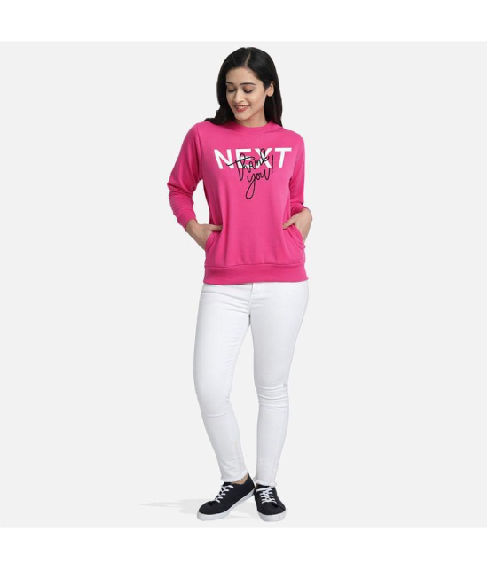 CHOZI Fleece Women''s Non Hooded Sweatshirt ( Pink ) - None