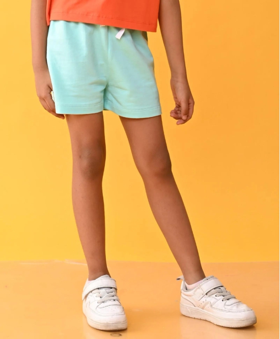 AQUA SUMMER GIRLS SHORTS - AQUA-10-12 YEARS / 1N / AQUA