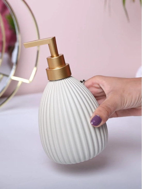 White Purity Soap Dispenser - Cylindrical Shape