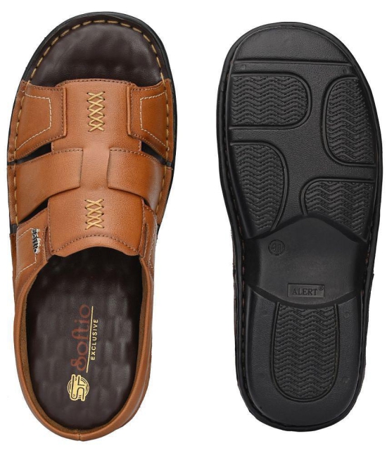 softio - Tan Mens Sandals - None