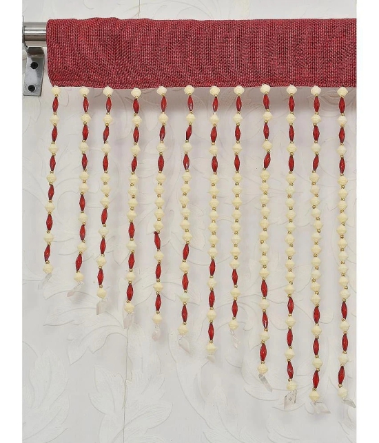 Smart Traders Single Door Beaded String Curtain - Red