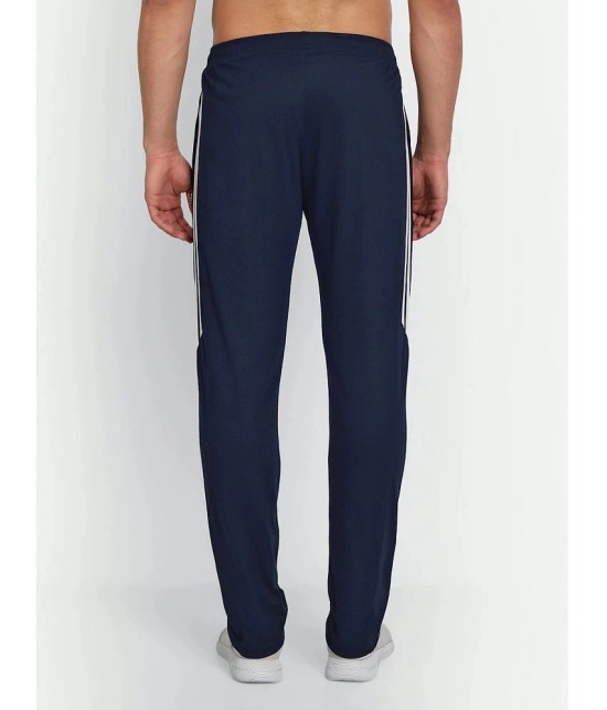 Zeffit - Navy Cotton Blend Mens Trackpants ( Pack of 1 ) - None