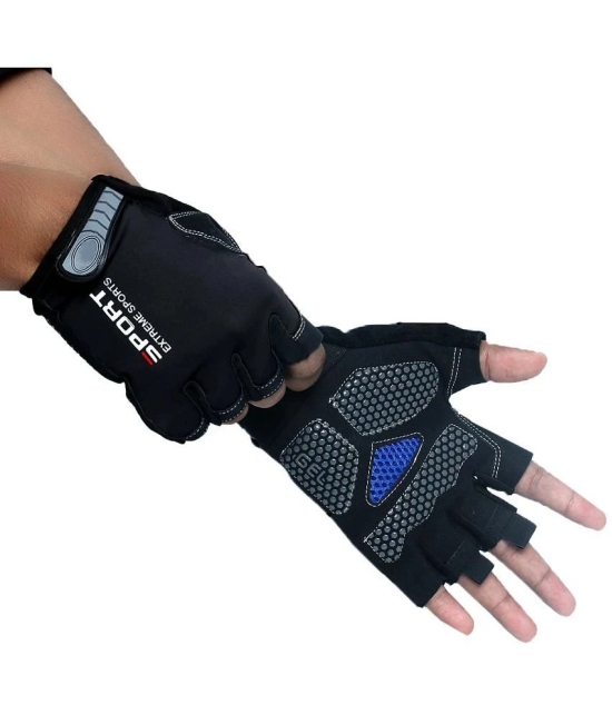 ZAYSOO Black Nylon Mens Gym Gloves ( Pack of 1 ) - Black